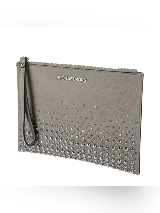 Michael Kors Handbags - Michael Kors Silver-Accent Lilac/Gray Studded Wristlet
